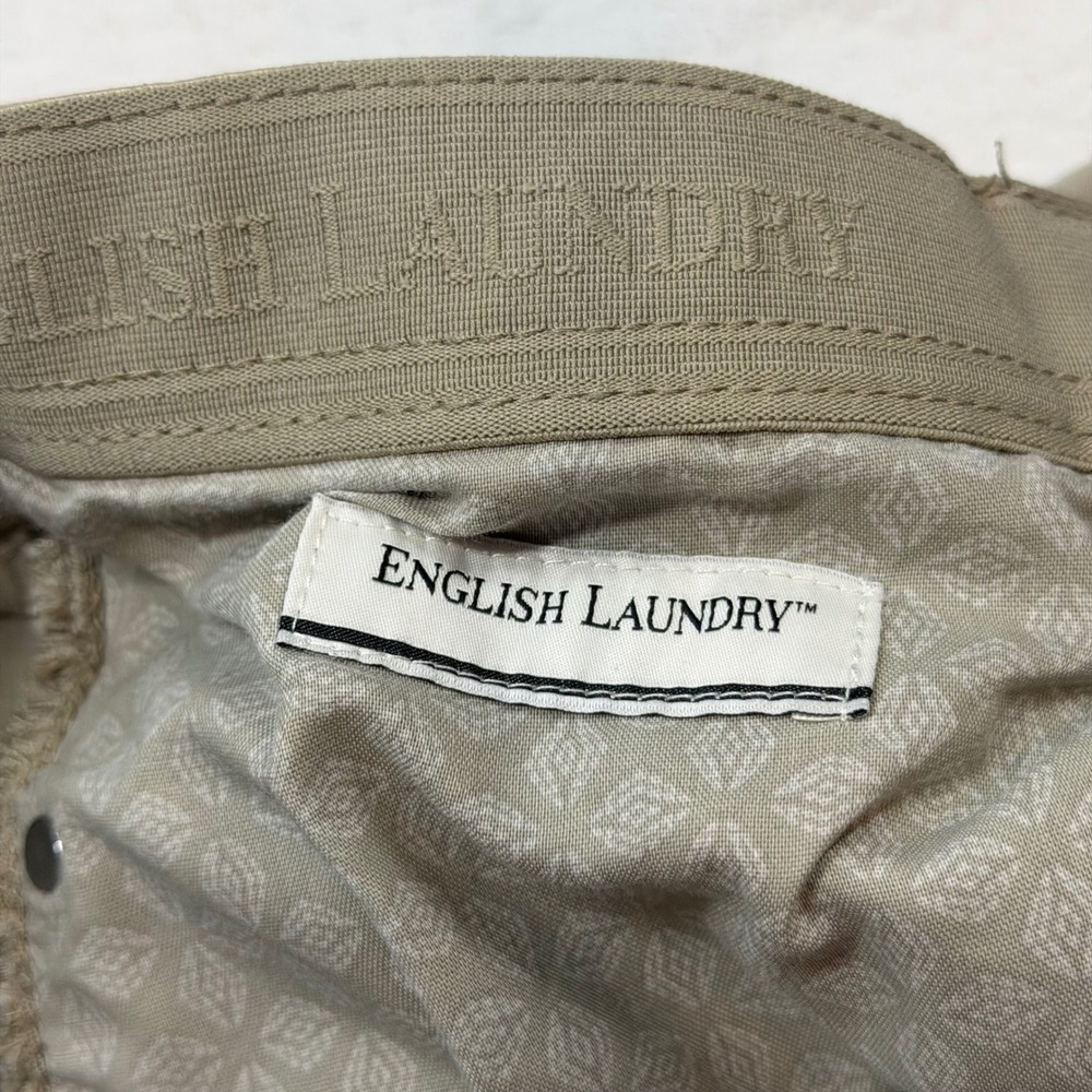 English Laundry 5-Pocket Chino Pants Mens 34x30 Khaki Tan Excellent Stretch - Picture 12 of 14
